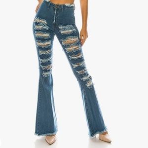 Akira Women’s Flare Jeans High Waisted